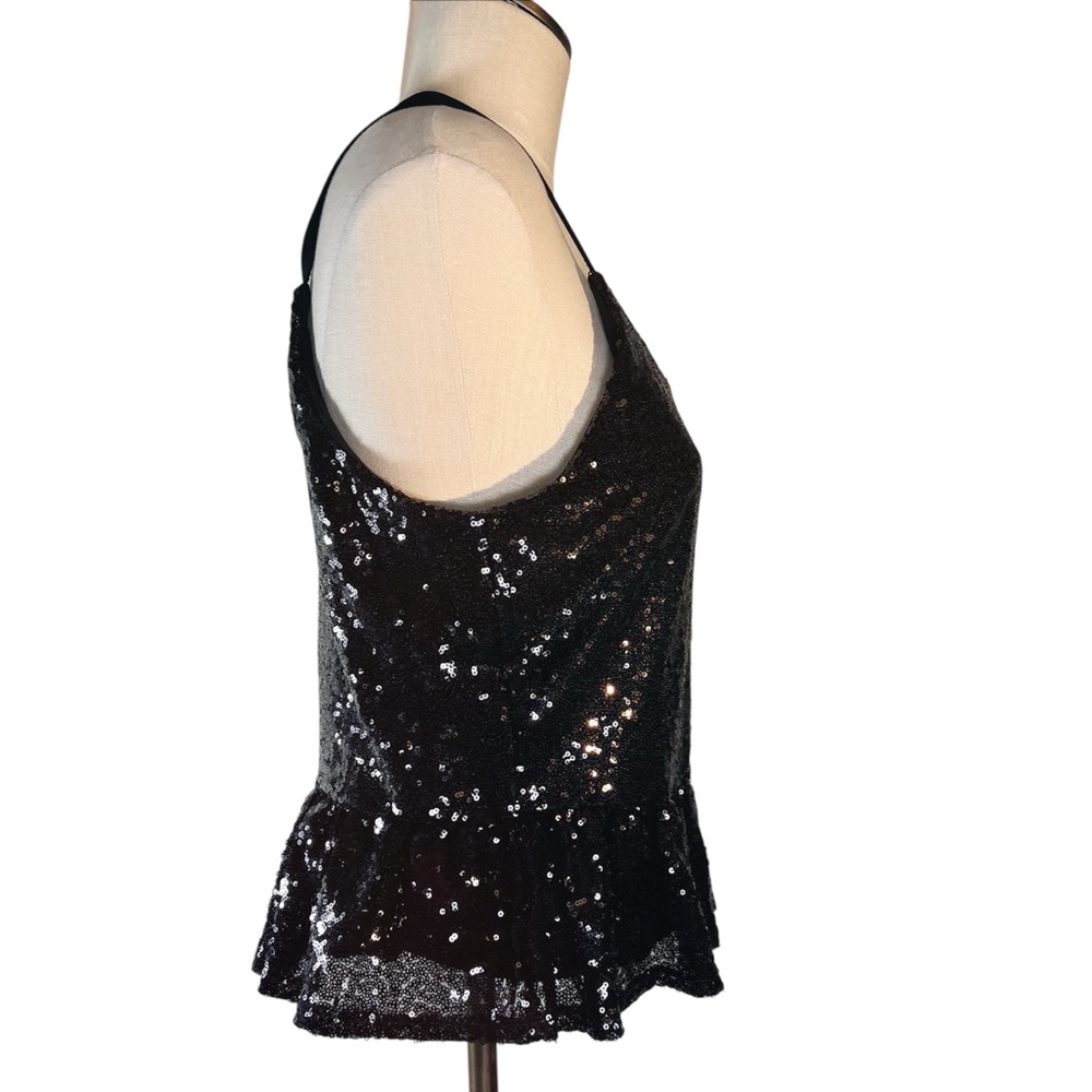 No Boundaries Sequin Peplum Top Size‎ L Witchy Whimsigoth Fairy Grunge Holiday - Picture 2 of 7